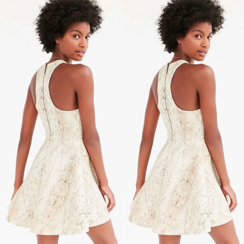 Silence + Noise Roxy Snake Print Scuba Mini Dress_2
